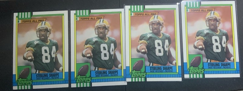 1990 Topps - Sterling Sharpe #140 Lot Of 4