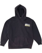JACK WILLS Womens Oversized Graphic Hoodie Jumper UK 12 Medium Navy Blue XB01