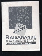 vieux papiers publicié : papilon-flyers  RAISAMANDE NESTLE (P48493)