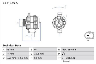 Alternator BOSCH 0986082580