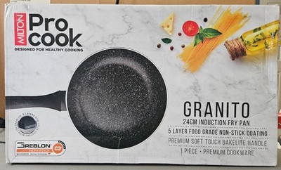 MILTON Pro cook Granito Fry Pan, 24 cm Frying Pan for Stir-Fry New *READ*