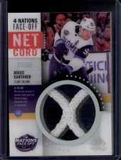 2025-26 SP Game Used Mikko Rantanen 4 Nations Face-Off Net Cord SSP /35