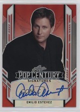 2021 Leaf Metal Pop Century Red Rainbow 2/3 Emilio Estevez #BA-EE1 Auto 0q0