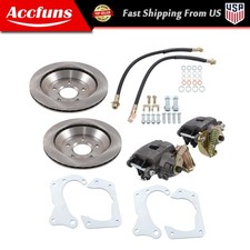 Rear Brake Disc Set For Gm 7.5 Inch 10 Bolt Bolt-on Rear Brake Kit W E-brake