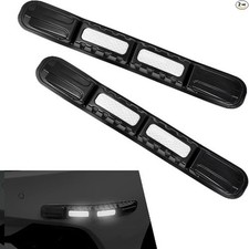 2 PCS Reflective Bumper Guard Strips, 9.6" x 0.45" Front Rear Bum Color: White