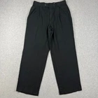 VINTAGE Polo Ralph Lauren Pants Wool Pleated 32x29 Mens Black Preppy 90s