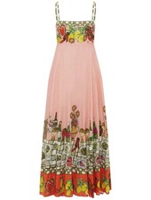 NWT Zimmermann Spring Summer French Vintage Royal Print Belted Cami Maxi Dress