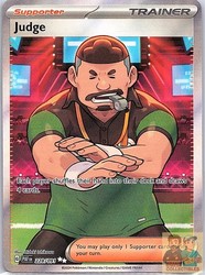 Judge 228/091 Paldean Fates Ultra Rare Full Art Trainer