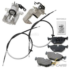 ATEC 2x BREMSSATTEL+SATZ BREMSBELÄGE+2x HANDBREMSSEIL HI FÜR AUDI A4 B5 8D 97-01