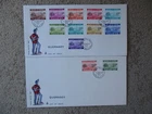 GUERNSEY 1977 POSTAGE DUE SET OF 12 ON 2x MERCURY FIRST DAY COVERS