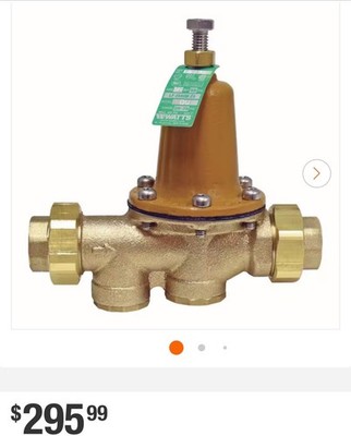 Watts 1 in. Double Union Lead-Free Brass Water Pressure Reducing Valve