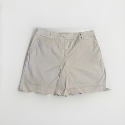 Talbot Shorts Womens 12 White Flat Front Chino Heritage Zip