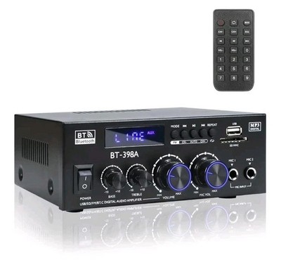 900 W BT-398A Stereo Amplifier with Equalizer - Perfect for Parties