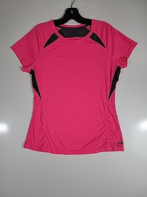 X PBX PRO Speed Dri Top Short Sleeve Golf Running Gym Shirt Size Large Pink