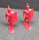 2PC Vintage 1950-60's Marx Ben Hur Playset Roman Soldier W/Sword Plastic Figure