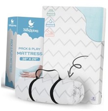 Waterproof Pack and Play Mattress Pad - 38" x 26"  Roll Up Style -