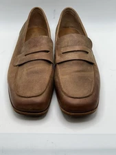 Kork Ease Pisa Penny Loafers Women’s 10 Brown Square Toe Leather Slip-On Shoes