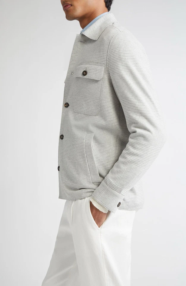 Novo sem etiquetas! Camisa xadrez slim fit Eleventy US$ 1000 tamanho: 40 - Imagem 2 de 4