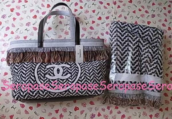 15C CHANEL  CC Logo Tote Bag Towel Set