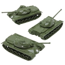 Tim Mee Toys - 3 Piece Patton Green Army Tank 07191