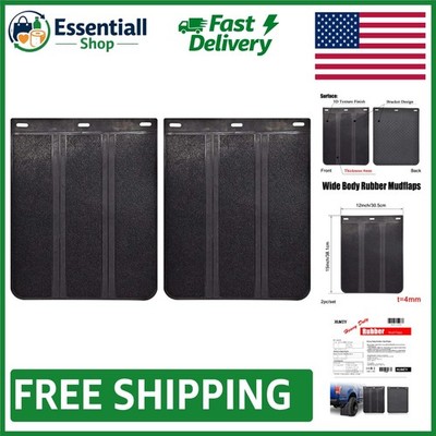 Reliable 2-Piece Rubber Mud Flaps 15''x12'' for Off-Road Vehicles - Custom Fit
