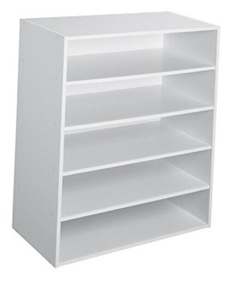 ClosetMaid 1565 Stackable 5-Shelf White Organizer
