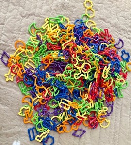 Over 150+ Colored Interlocking Shapes (at least 15 different) KIDS TOY CRAFTS