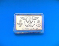 Deko-Medaille  Deutsche Luftwaffe  EK Adler Barren VERGOLDET