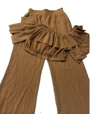 Shein Women's Set 2 Piece Size Small Color light khaki / Beige