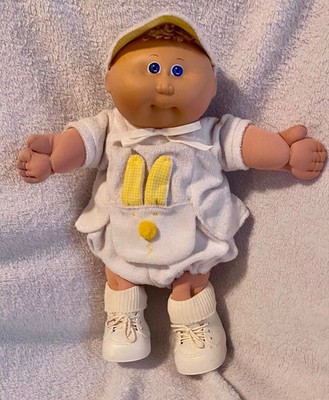 Cabbage Patch Kids Preemie #1 HM Boy Display Only White Bunny Romper CUTIE