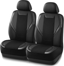 Road Comforts Car Seat Cover, Leather Mesh Front Seat Cover, Universal Fit for M