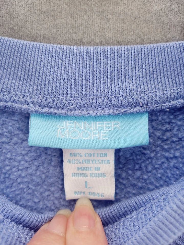 Jennifer Moore Sudadera Mujer Grande Azul Polar Interior Suéter Damas Foto 3 de 4