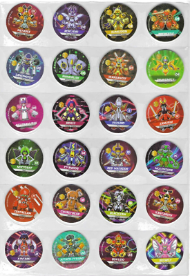 TAZOS MEDABOTS Full Set 53/53 PERU Limited Edition 2020 Pogs Flips