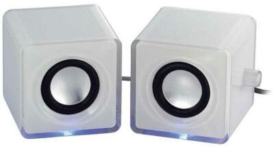 Elecom Speaker System 2.0 Sound Aktive Lautsprecher Moderner Design in Weiß OVP