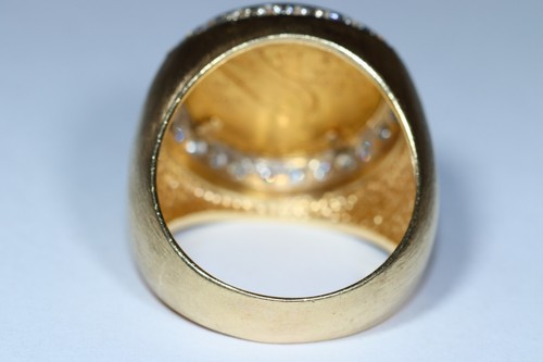 1925 Indian Head Gold Coin 14k Ring - Picture 6 of 6