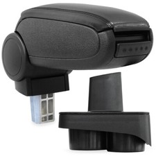 [pro.tec] Mittelarmlehne passend für VW POLO 9N 9N2 9N3 Kunstleder Mittelkonsole