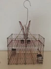 2 Doors Copper  Iron Birdcage Repeating Trap Cage Hunting Escaped Bird Catch