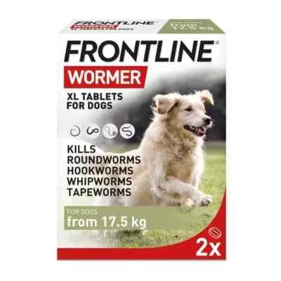 FRONTLINE WORMER XL Dogs (17.5kg and over) 2 Flavoured Tablets