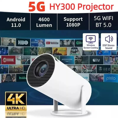 Portable 4K Mini Projector 10000 Lumen LED 1080P WiFi Bluetooth UHD Home Theater