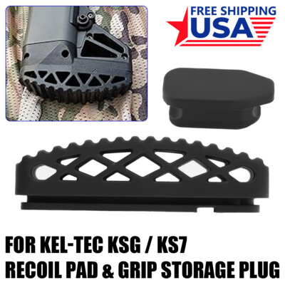 Black Recoil Pad & Grip Storage Plug for Kel-Tec KSG/KS7