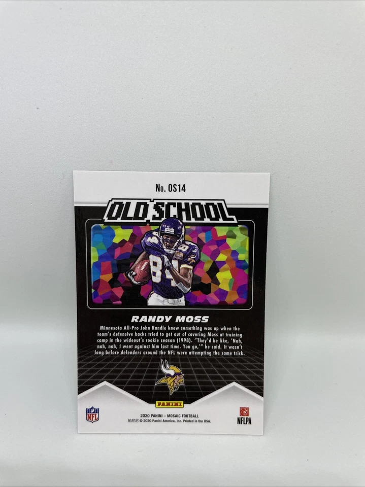 2020 Panini Mosaic Old School #OS14 Randy Moss Minnesota Vikings - Image 2 of 2