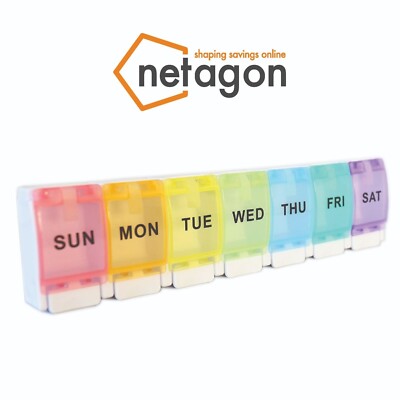 Netagon Montag bis Sonntag Wöchentlich Täglich Vitamine Pille Tabletten Box Organizer Halter