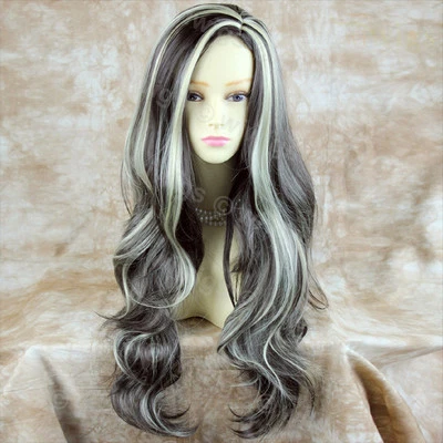 Wiwigs fabelhafte dunkelbraun & blond Mix lang gewellt Lagenlook Haut Top Damen Perücke