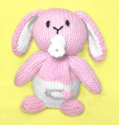 STRICKANLEITUNG - Baby Hase Schokolade Orange Hülle / 15 cm Ostern Dusche Spielzeug
