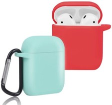 Case for Airpods, 2pk Protective Soft Silicone Earbuds Cover Front LED Visible 