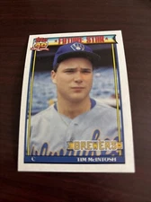 1991 Topps Tim McIntosh RC Milwaukee Brewers #561