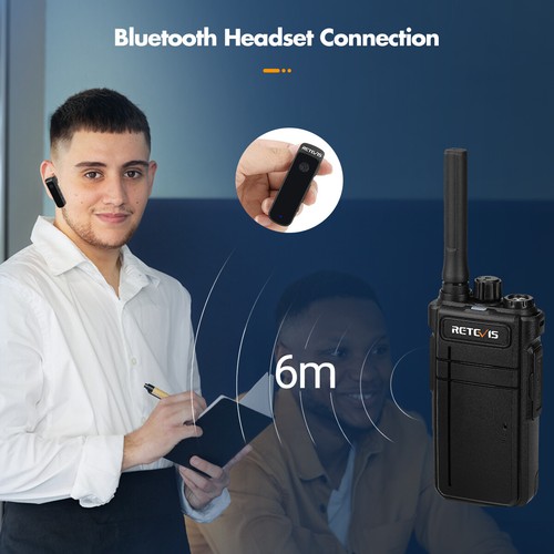 Retevis RB637 Zestaw słuchawkowy Bluetooth Walkie Talkie Bezprzewodowy PMR446-licencjonowany VOX - Zdjęcie 11 z 17