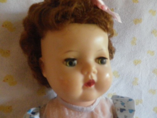 Muñeca Vinilo 13"Am Ch Pequeñas Lágrimas Vintage~Cabeza Rígida~Cabello Saran, #42HH - Imagen 8 de 10