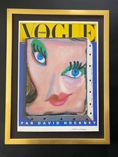 🔥David Hockney | Vintage 1987 Signed Poster Vogue Print Collector Piece Framed