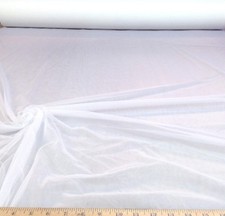 Discount Fabric nylon Tricot White 15 denier Lustre SheerTM